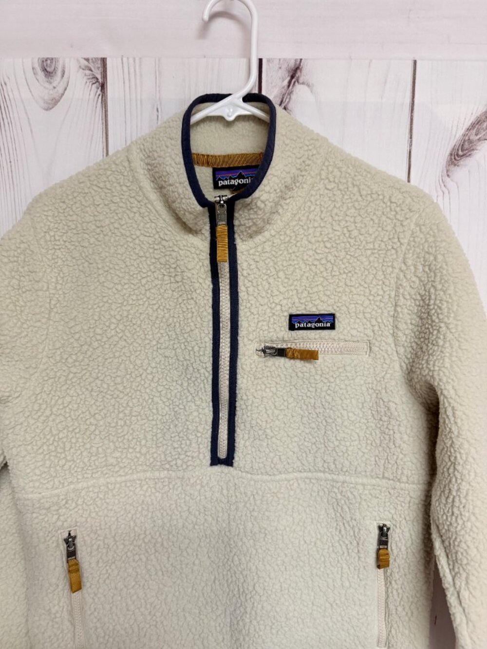 Patagonia Women’s Retro Pile Marsupial Pullover Small Pelican GUC - Picture 3 of 12